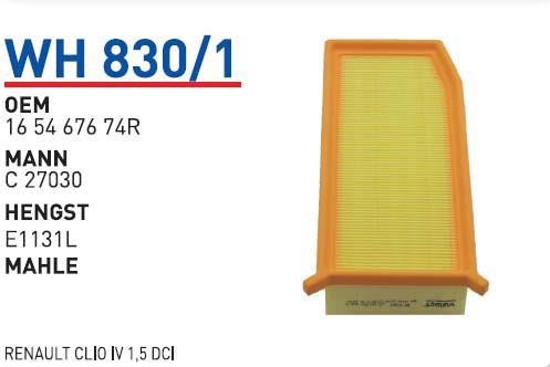 Wunder WH 830/1 Air filter WH8301