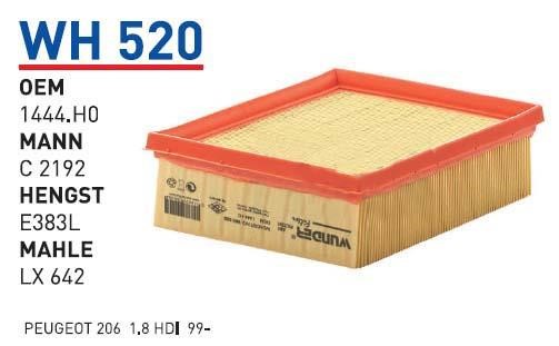 Wunder WH 520 Air filter WH520