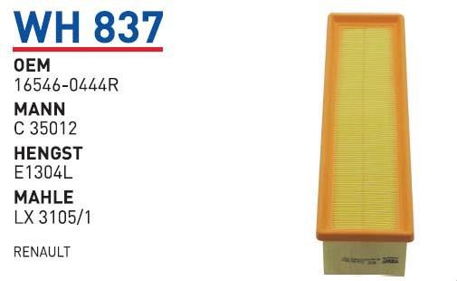 Wunder WH 837 Air filter WH837