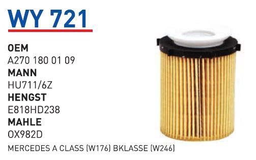 Wunder WY 721 Oil Filter WY721