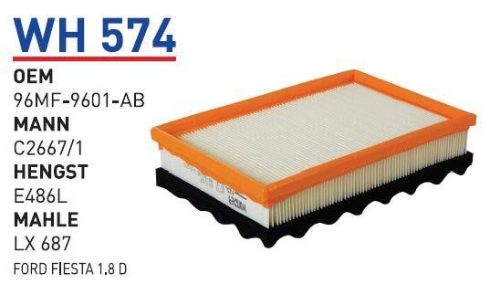 Wunder WH 574 Air filter WH574