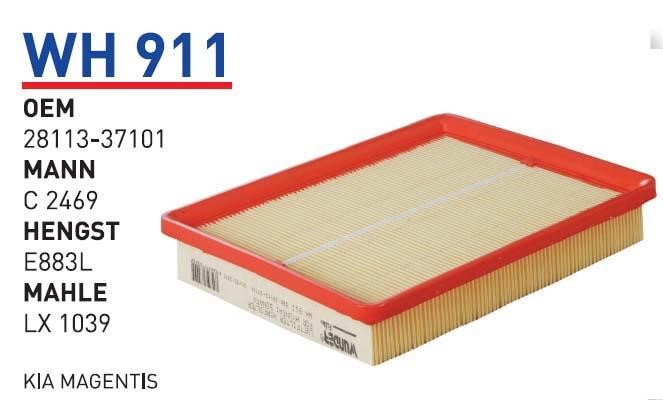 Wunder WH 911 Air filter WH911