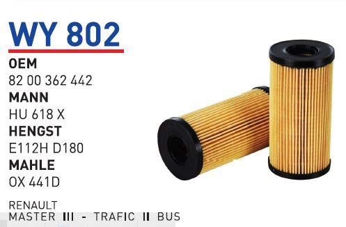 Wunder WY 802 Oil Filter WY802