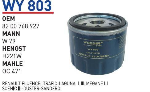 Wunder WY 803 Oil Filter WY803