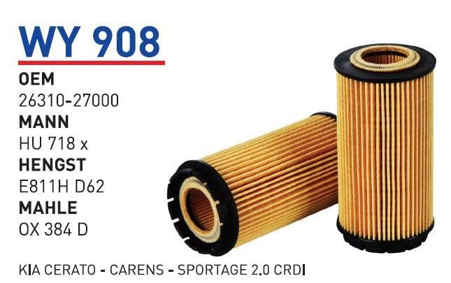 Wunder WY 908 Oil Filter WY908