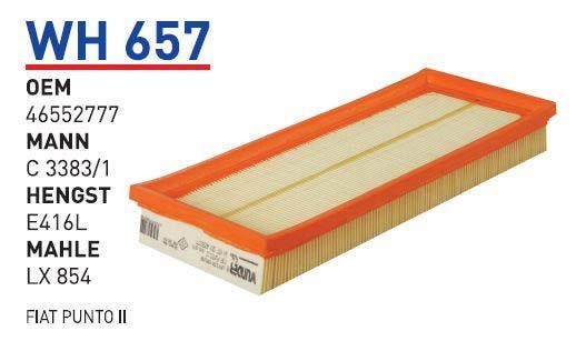 Wunder WH 657 Air filter WH657