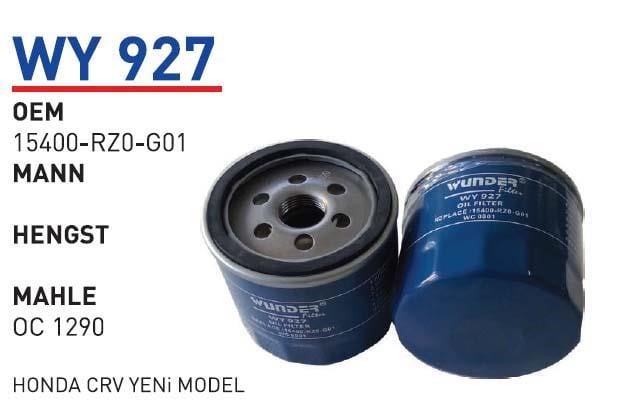 Wunder WY 927 Oil Filter WY927
