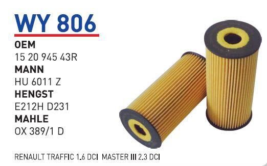 Wunder WY-806 Oil Filter WY806