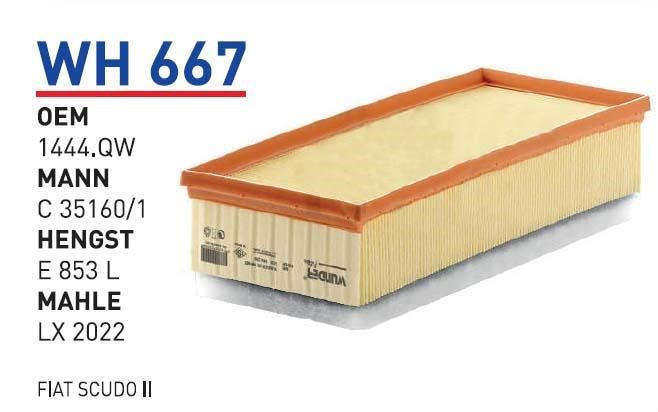 Wunder WH 667 Air filter WH667