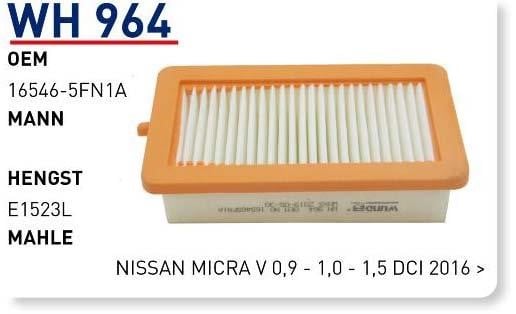 Wunder WH 964 Air filter WH964