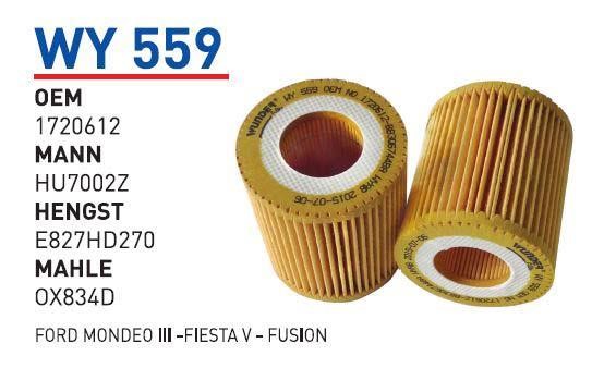 Wunder WY 559 Oil Filter WY559