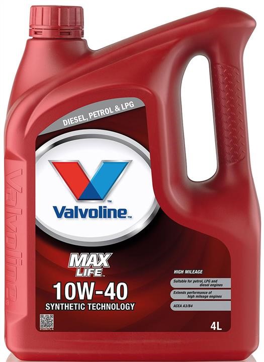 Valvoline 872296 Engine oil Valvoline Maxlife 10W-40, 4L 872296