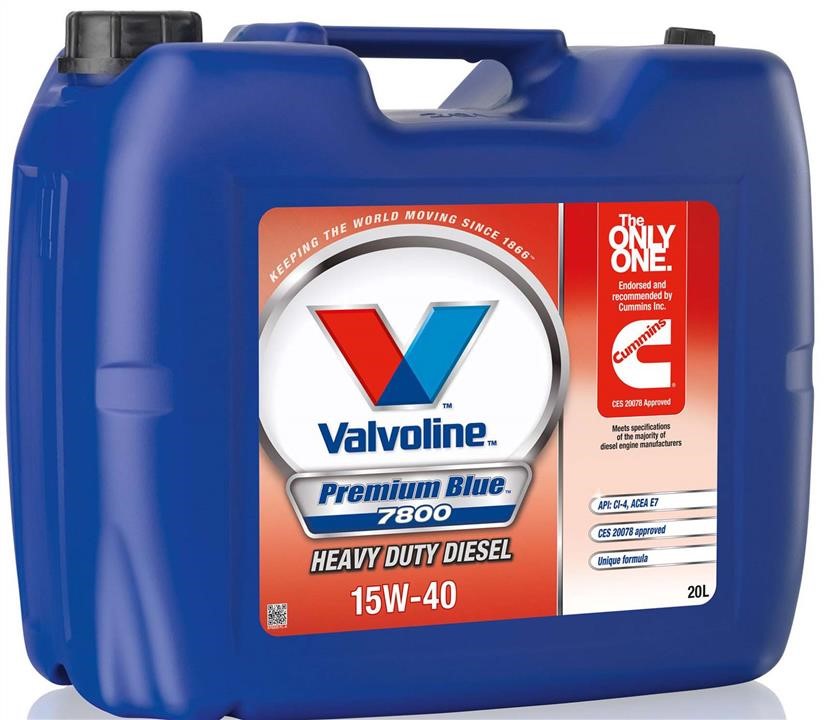Valvoline 870235 Engine oil VALVOLINE PREMIUM BLUE 7800 15W-40, API CI-4, ACEA E7, 20L 870235