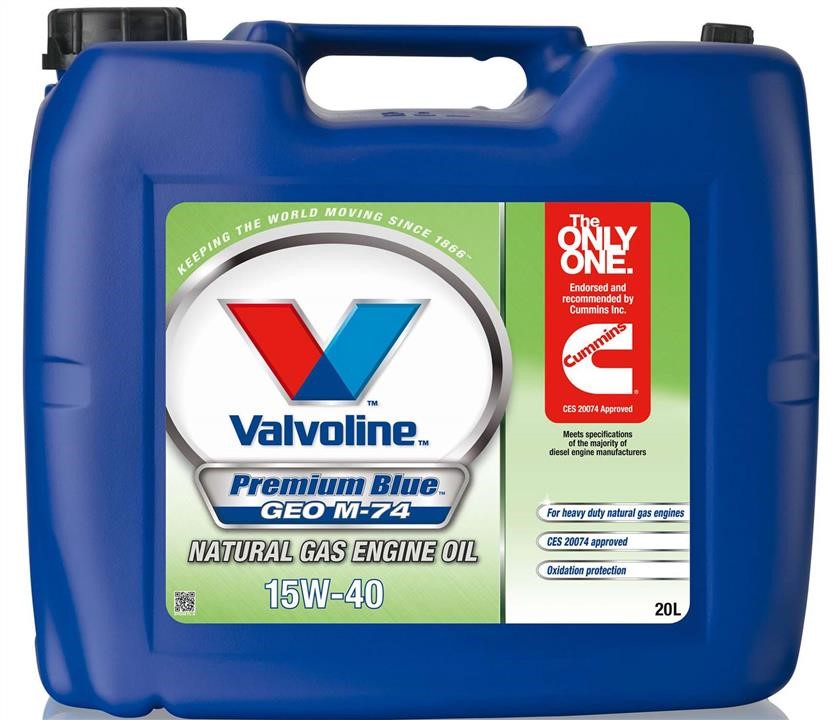 Valvoline 874346 Engine oil VALVOLINE PREMIUM BLUE GEO M-74 15W-40, API CD, 20L 874346