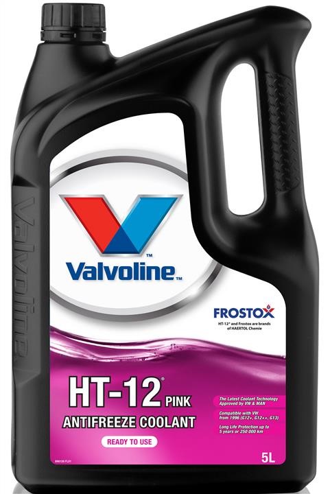 Valvoline 896128 Coolant Valvoline HT-12 Pink Antifreeze Coolant, 5 L 896128