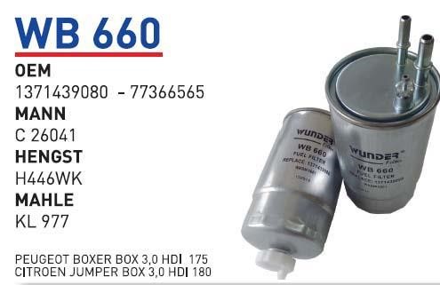 Wunder WB 660 Fuel filter WB660