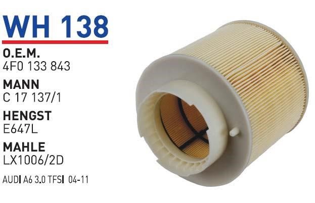 Wunder WH 138 Air filter WH138
