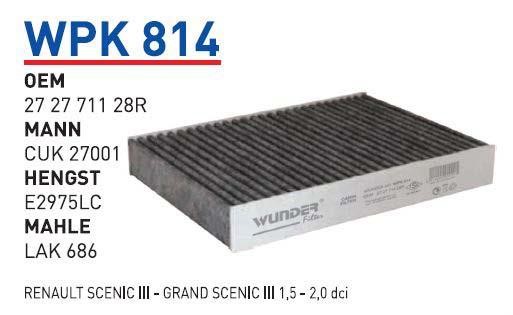 Wunder WPK 814 Activated Carbon Cabin Filter WPK814