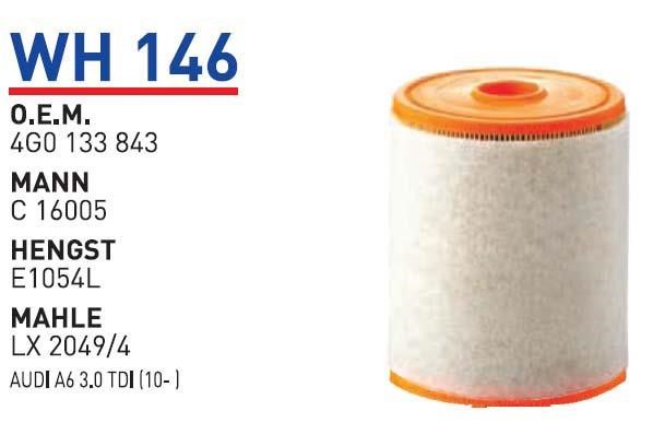 Wunder WH 146 Air filter WH146
