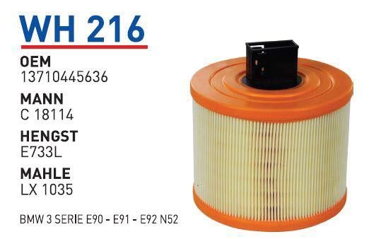 Wunder WH 216 Air filter WH216
