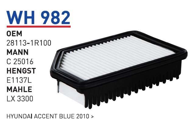 Wunder WH 982 Air filter WH982