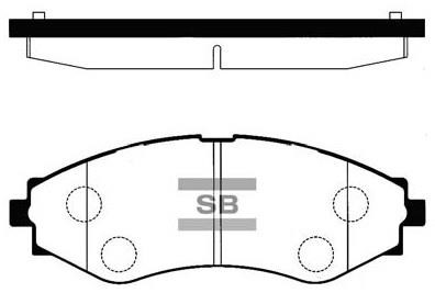 Sangsin SP 1119-F Front disc brake pads, set SP1119F