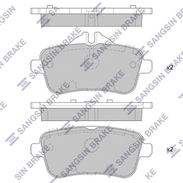 Sangsin GP1909 Rear disc brake pads, set GP1909