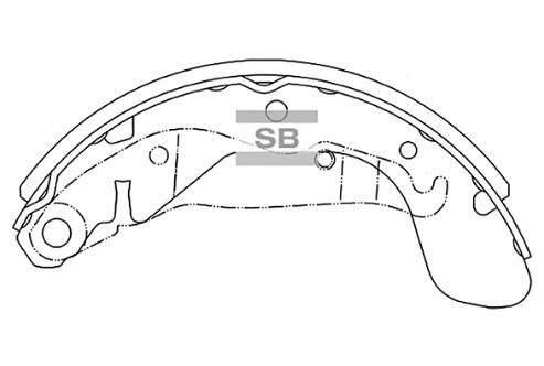 Sangsin SA055-N Drum brake shoes rear, set SA055N