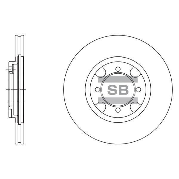 Sangsin SD2063 Front brake disc ventilated SD2063