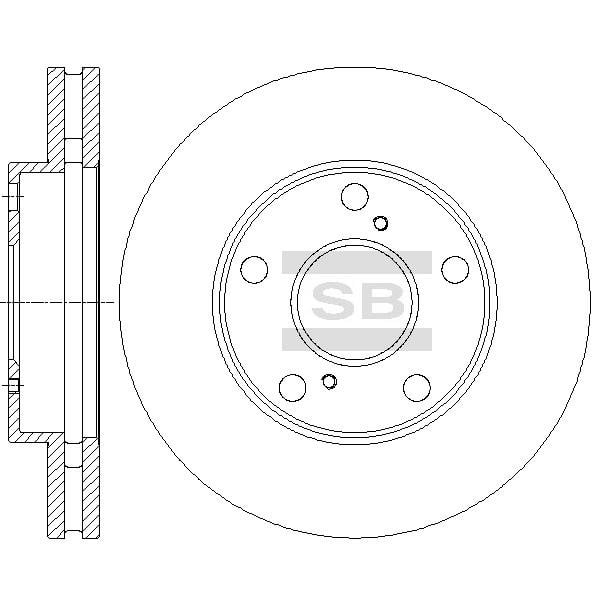 Sangsin SD4031 Front brake disc ventilated SD4031