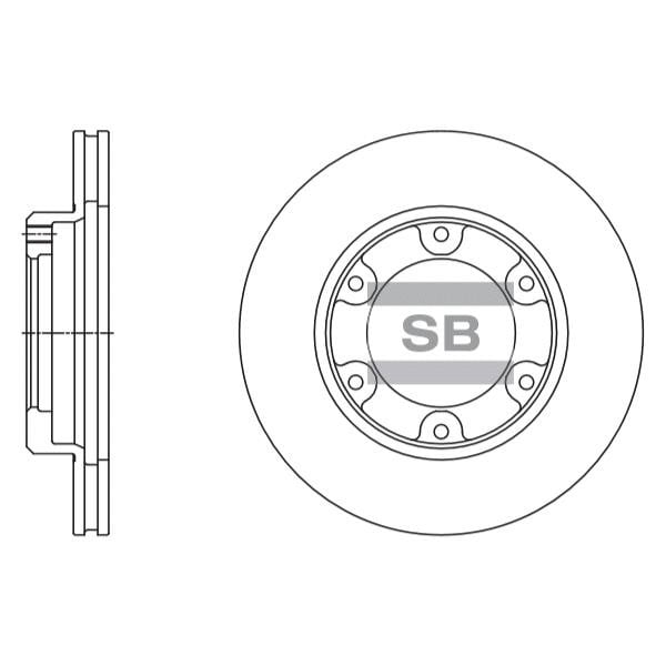 Sangsin SD4088 Front brake disc ventilated SD4088