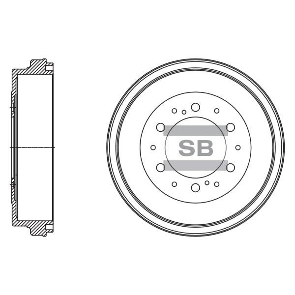 Sangsin SD4095 Rear brake drum SD4095