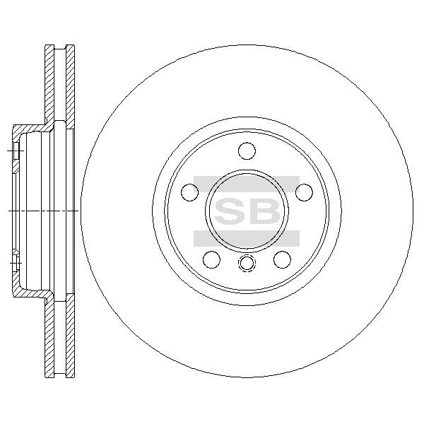 Sangsin SD5202 Front brake disc ventilated SD5202