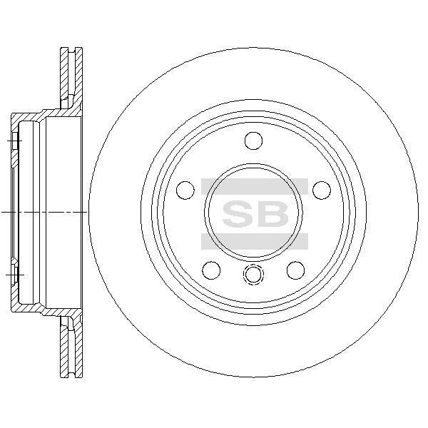 Sangsin SD5206 Rear ventilated brake disc SD5206