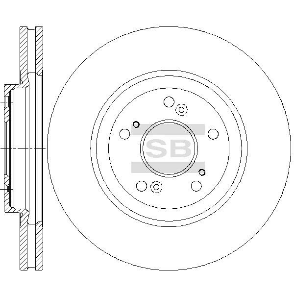 Sangsin SD4133 Front brake disc ventilated SD4133
