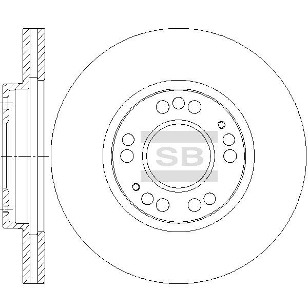 Sangsin SD4342 Front brake disc ventilated SD4342