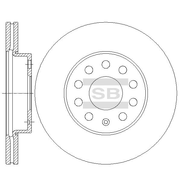 Sangsin SD5410 Front brake disc ventilated SD5410