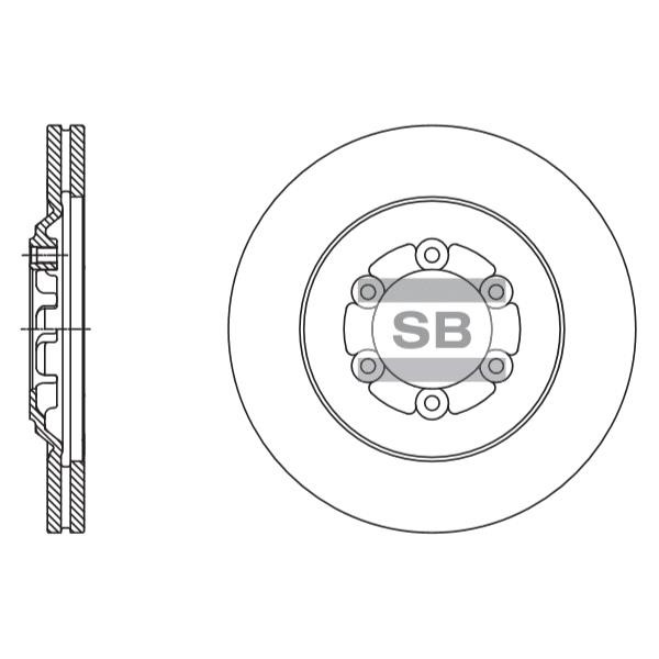 Sangsin SD4506 Front brake disc ventilated SD4506