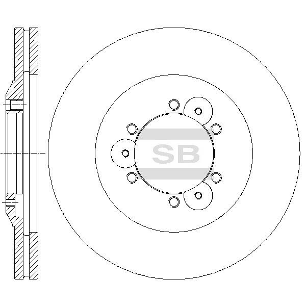 Sangsin SD4511 Front brake disc ventilated SD4511