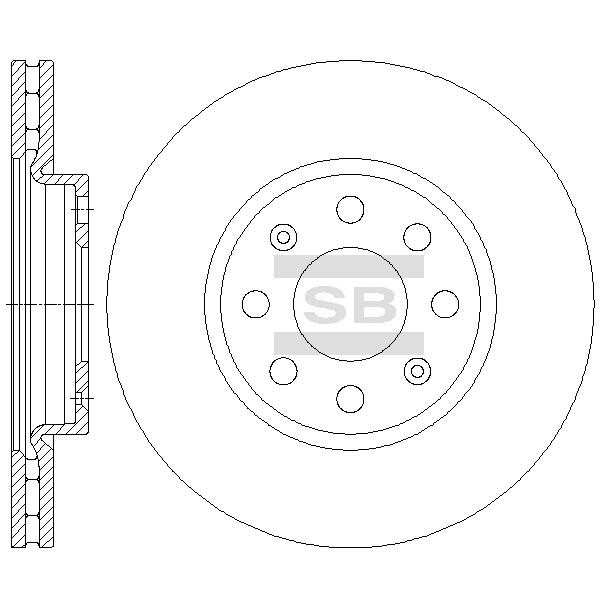 Sangsin SD5505 Front brake disc ventilated SD5505