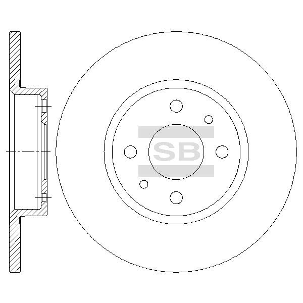 Sangsin SD5508 Unventilated front brake disc SD5508