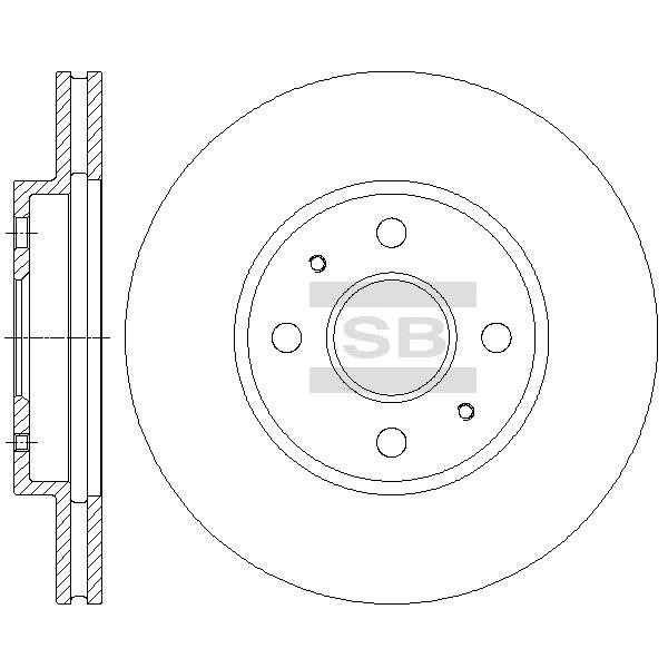 Sangsin SD4619 Front brake disc ventilated SD4619