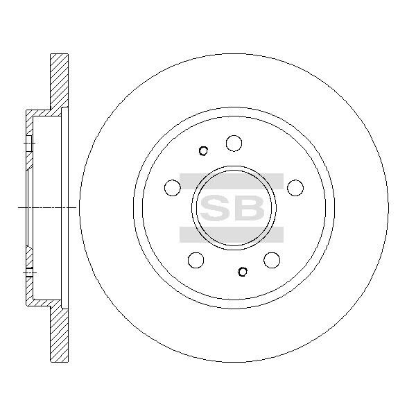 Sangsin SD4622 Unventilated front brake disc SD4622