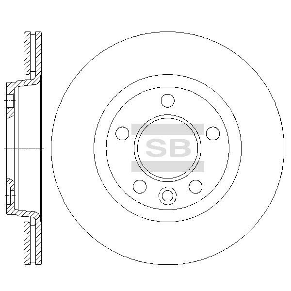 Sangsin SD5702 Rear ventilated brake disc SD5702