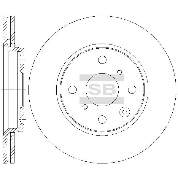 Sangsin SD4630 Front brake disc ventilated SD4630