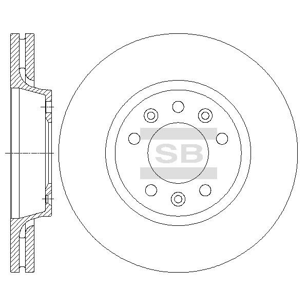 Sangsin SD6003 Front brake disc ventilated SD6003