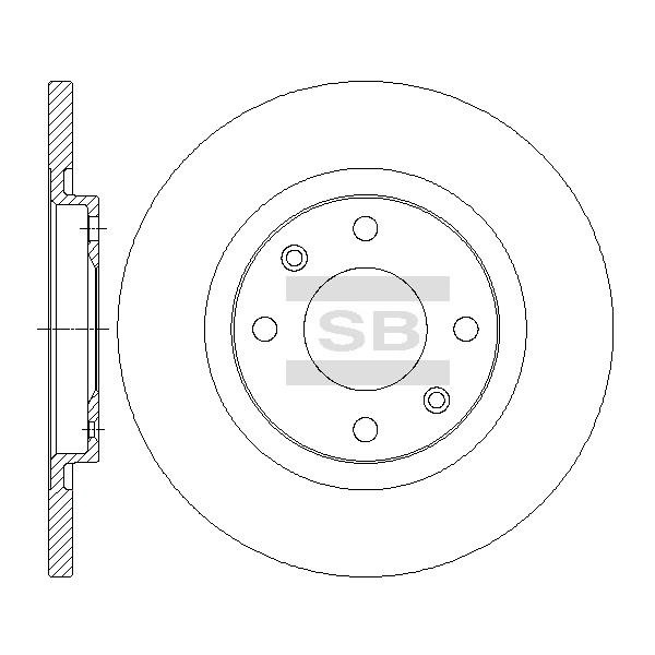 Sangsin SD6004 Unventilated front brake disc SD6004