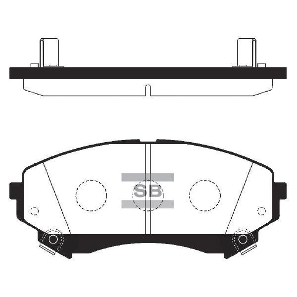 Sangsin SP2257 Front disc brake pads, set SP2257