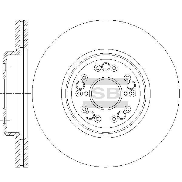 Sangsin SD4657 Front brake disc ventilated SD4657