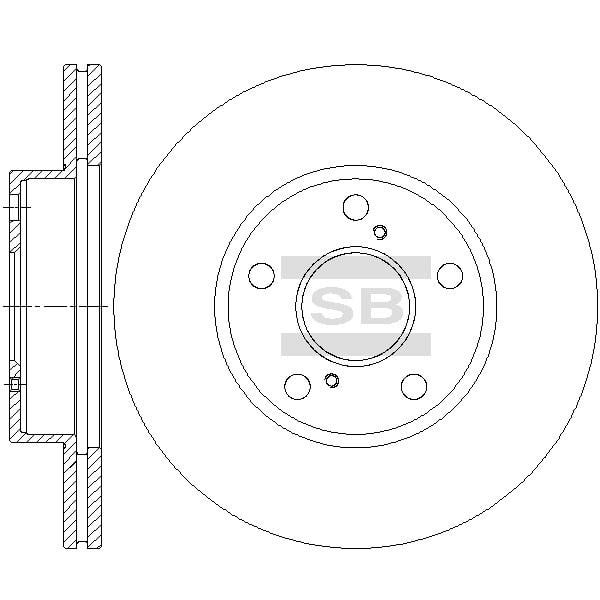 Sangsin SD4670 Front brake disc ventilated SD4670